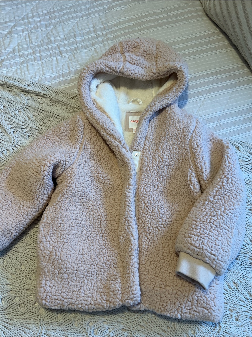 Cat & Jack Sherpa Hooded Puffer Jacket